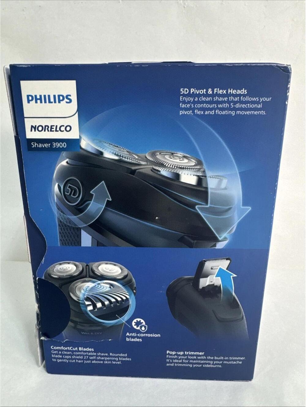 Philips Norelco Shaver 3900, Rechargeable Wet & Dry New Open Box B11 - Picture 2 of 5